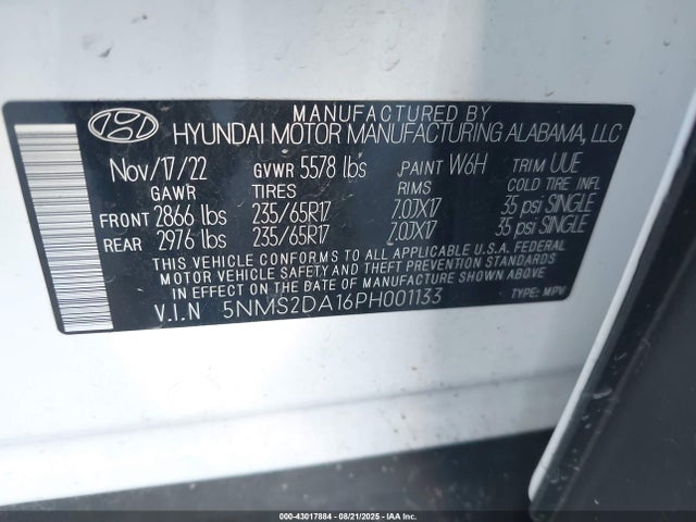 Hyundai t-gdi gamma ii 2023 5NMS2DA16PH001133 Image 9