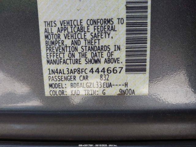 1N4AL3AP8FC444667 Nissan 2015