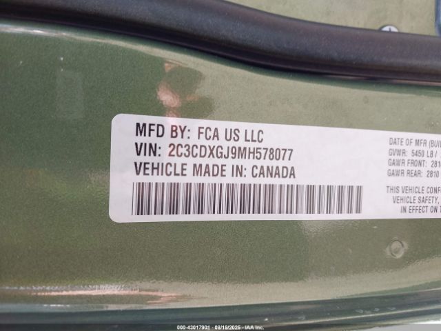 2021 DODGE CHARGER 2C3CDXGJ9MH578077 Photo 8