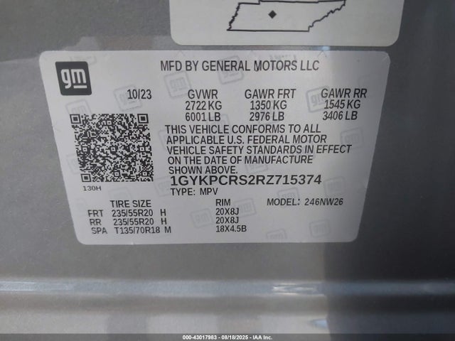 2024 CADILLAC XT6 1GYKPCRS2RZ715374 Photo 8