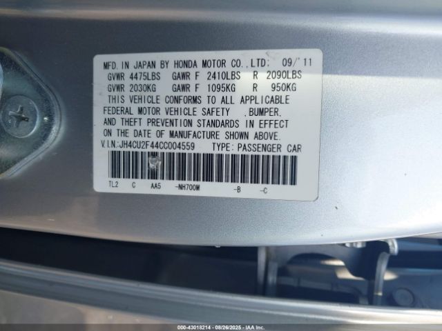 2012 ACURA TSX JH4CU2F44CC004559 Photo 8