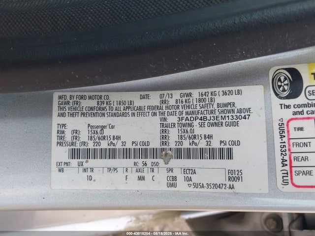 Ford 2014 2014 3FADP4BJ3EM133047 Image 9