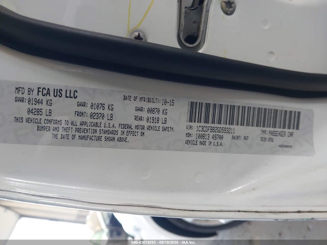 Dodge Dart 2016 1C3CDFBB2GD593211 Image 9