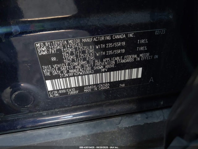 Toyota Rav4 Limited 2023 2T3N1RFV2PW359043 Image 9