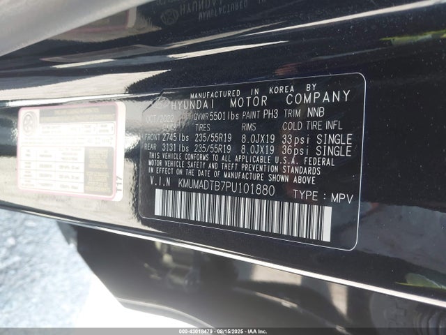 KMUMADTB7PU101880 Genesis t-gdi theta iii