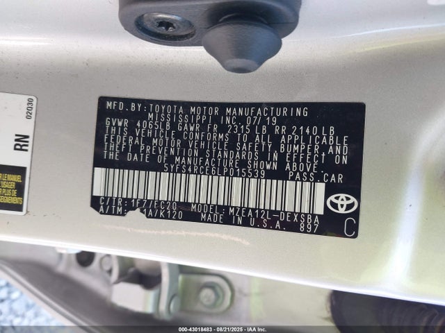 Toyota m20-fks 2020 5YFS4RCE6LP015539 Image 9