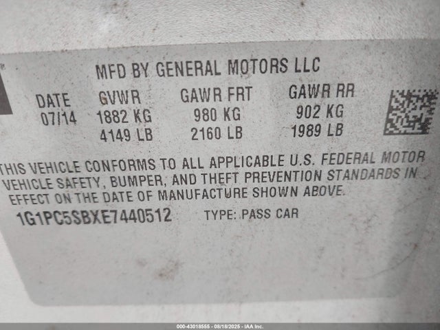1G1PC5SBXE7440512 Chevrolet LUV