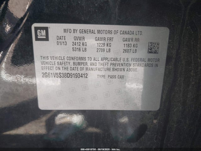 2013 CADILLAC XTS 2G61V5S38D9193412 Photo 8