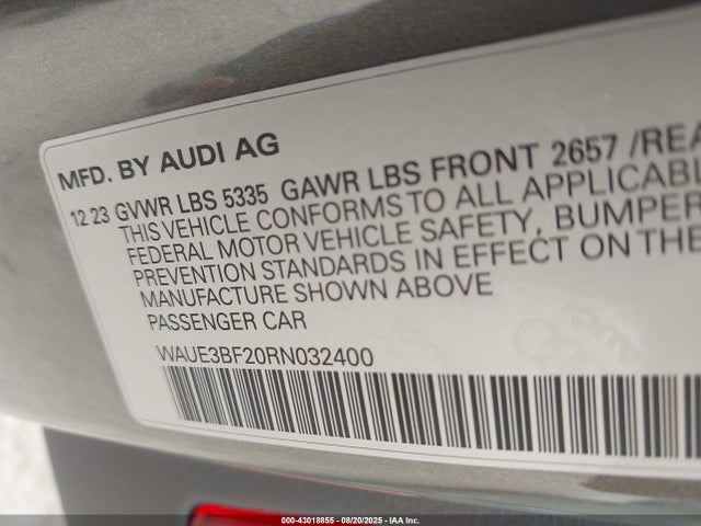 2024 AUDI A6 WAUE3BF20RN032400 Photo 8