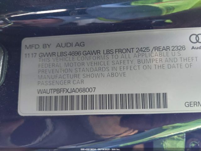 2018 AUDI A3 E-TRON WAUTPBFFXJA068007 Photo 8