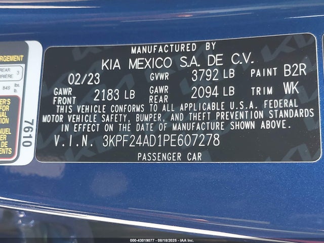 KIA mpi nu 2023 3KPF24AD1PE607278 Image 9
