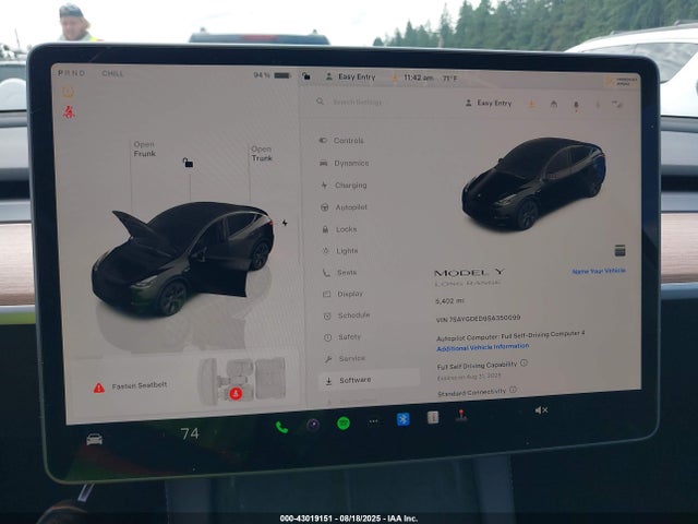 7SAYGDED9SA350099 Tesla Model Y