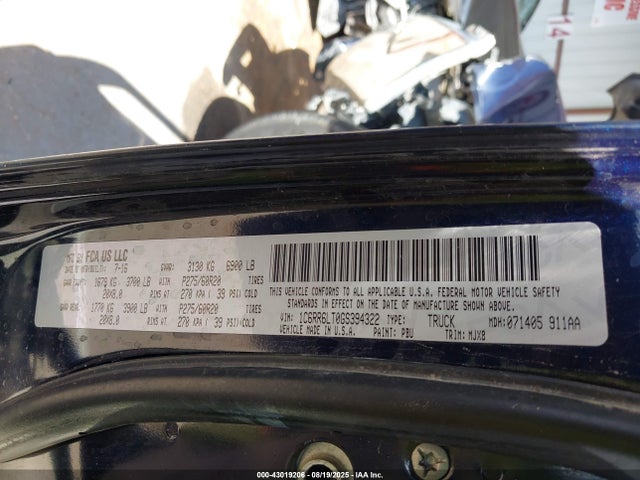 RAM 2016 2016 1C6RR6LT0GS394322 Image 9