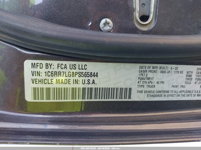 1C6RR7LG8PS565844 RAM 1500 Classic