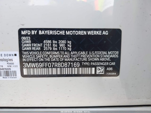 BMW 330I 2024 3MW69FF07R8D87169 Image 9
