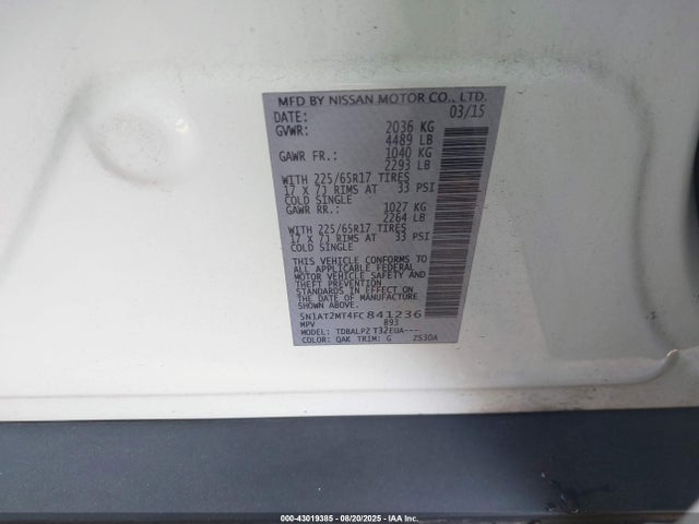 Nissan 2015 2015 5N1AT2MT4FC841236 Image 9