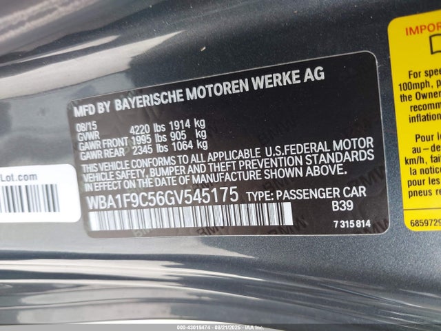 BMW 228I 2016 WBA1F9C56GV545175 Image 9