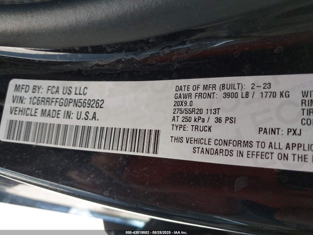 RAM 1500 2023 1C6RRFFG0PN569262 Image 9