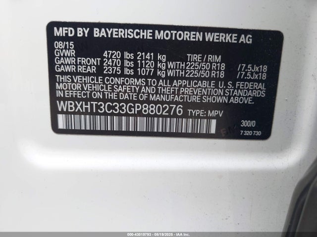 2016 BMW X1 WBXHT3C33GP880276 Photo 8