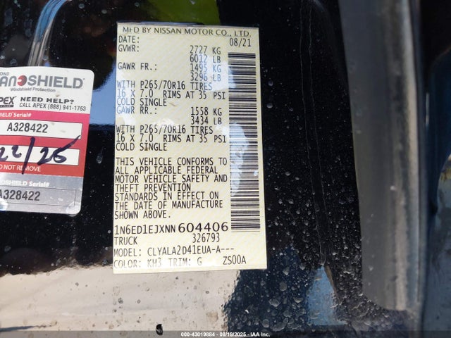 1N6ED1EJXNN604406 Nissan Frontier