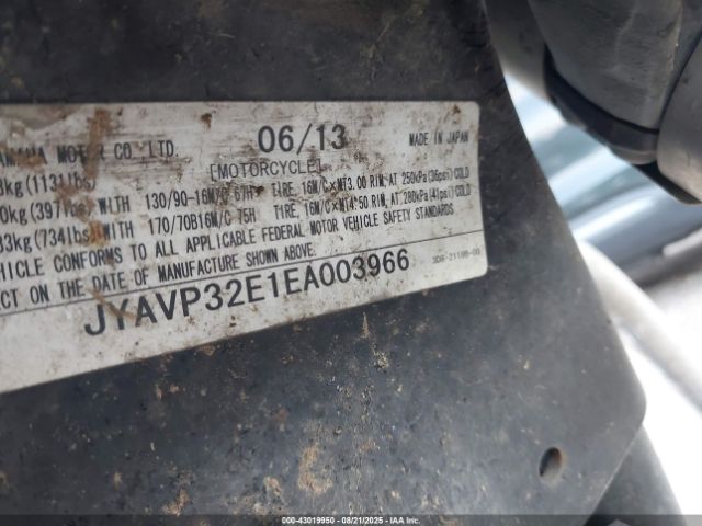 2014 YAMAHA XVS1300 JYAVP32E1EA003966 Photo 9