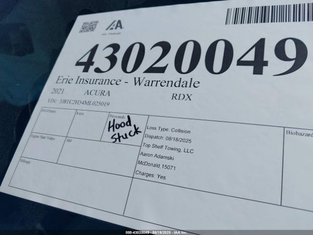 2021 ACURA RDX 5J8TC2H54ML025019 Photo 9