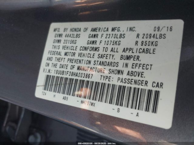 2017 ACURA TLX 19UUB1F38HA003867 Photo 8