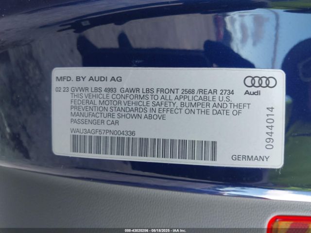 2023 AUDI A5 CABRIOLET WAU3AGF57PN004336 Photo 8