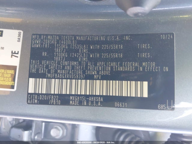 Toyota m20a-fxs 2024 7MUFBABGXRV059397 Image 9