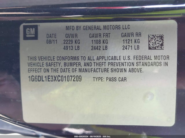 2012 CADILLAC CTS 1G6DL1E3XC0107209 Photo 8
