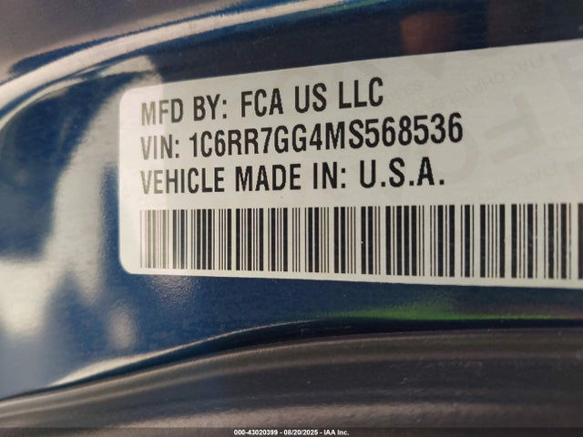 RAM 1500 2021 1C6RR7GG4MS568536 Image 9