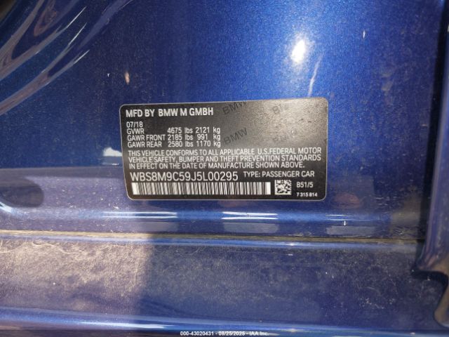 2018 BMW M3 WBS8M9C59J5L00295 Photo 8