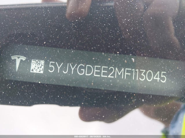 2021 TESLA MODEL Y 5YJYGDEE2MF113045 Photo 8