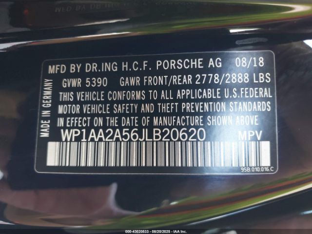 2018 PORSCHE MACAN WP1AA2A56JLB20620 Photo 8