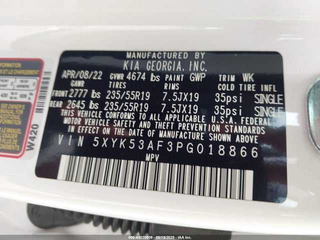KIA gdi theta iii 2023 5XYK53AF3PG018866 Image 9