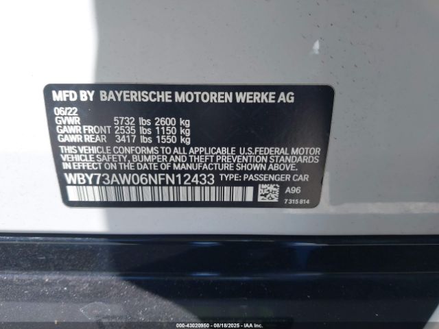 2022 BMW I4 WBY73AW06NFN12433 Photo 8
