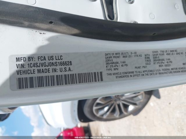 2022 JEEP GRAND WAGONEER 1C4SJVGJ0NS166628 Photo 8