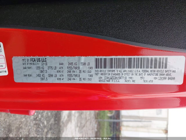 Jeep Wrangler 2017 1C4HJWEG3HL547718 Image 9