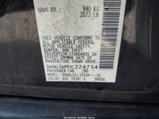 Nissan 2018 2018 1N4AL3AP9JC224754 Image 9