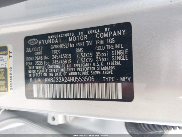 KM8J33A24HU553506 Hyundai t-gdi gamma