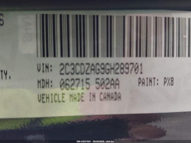 2016 DODGE CHALLENGER 2C3CDZAG9GH289701 Photo 8