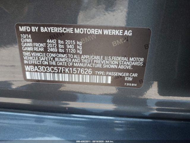 2015 BMW 328D WBA3D3C57FK157626 Photo 8