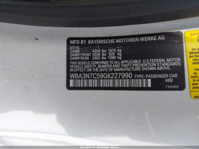 2016 BMW 428I WBA3N7C59GK227990 Photo 8