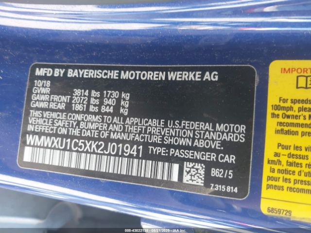 2019 MINI HARDTOP WMWXU1C5XK2J01941 Photo 8