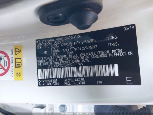 2019 LEXUS NX 300H JTJBJRBZ7K2123627 Photo 8