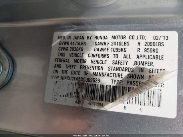 2013 ACURA TSX JH4CU2F45DC009626 Photo 8