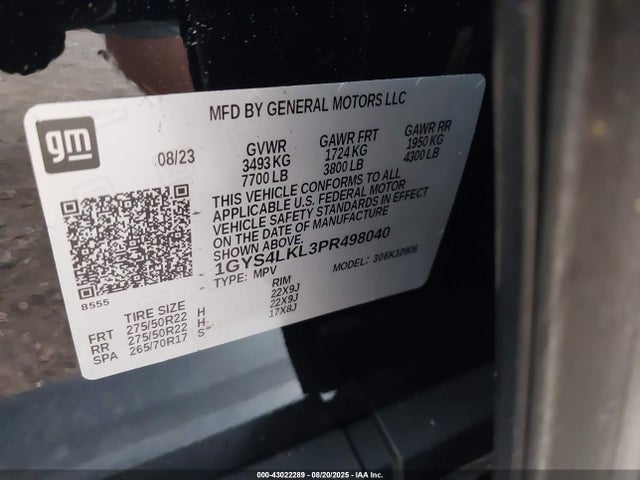 2023 CADILLAC ESCALADE ESV 1GYS4LKL3PR498040 Photo 8