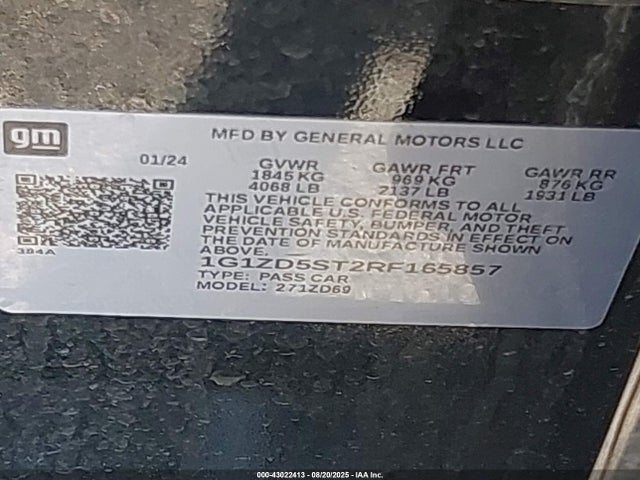 Chevrolet lfv 2024 1G1ZD5ST2RF165857 Image 9