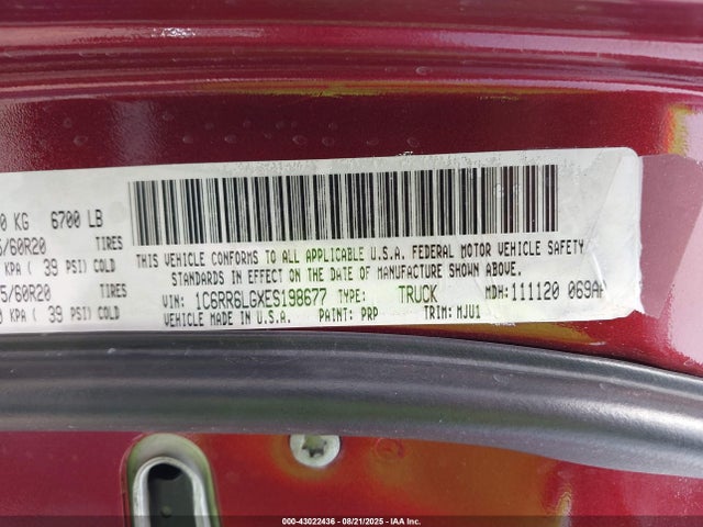 RAM 1500 2014 1C6RR6LGXES198677 Image 9