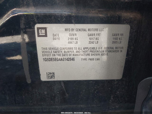 2010 CADILLAC CTS 1G6DE5EG4A0142846 Photo 8